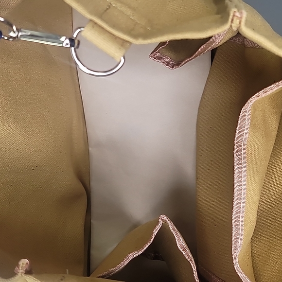 Listicle clothing crossbody tote with adjustable strap and double handles - Picture 4 of 5